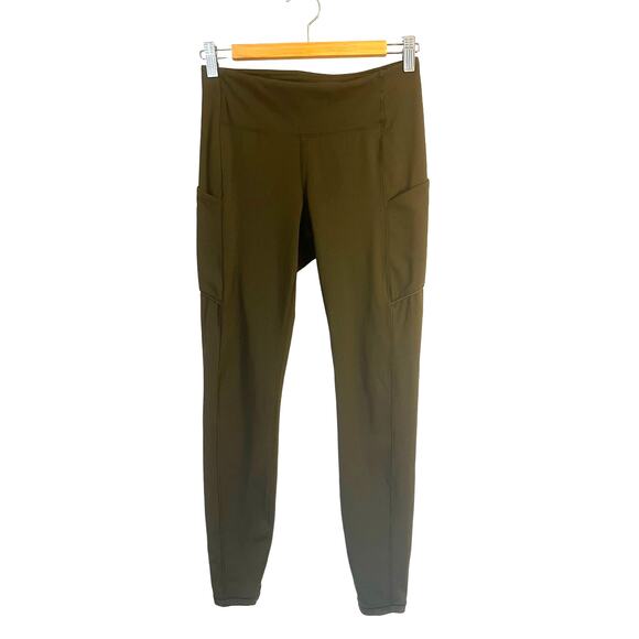 Lululemon Women's Speed Up Tight Leggings Dark Olive Side Pockets 28in sz. 6 - Picture 1 of 6